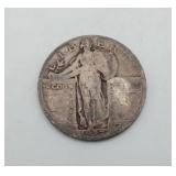 1927-S Standing Liberty Quarter US Silver Coin