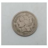 1867 Three Cent Coin 3cent US Coin