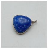 Sterling Lapis Pendant