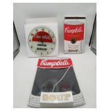 Campbell's Soup Clock Thermometer & Chaulk Board
