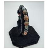 Indian Agate Beaded Gemstone Bracelet Jewelry