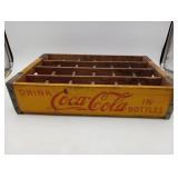 Coca-Cola Yellow Wooden Crate Bottle Holder