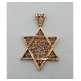 14K Yellow Gold Star Of David Pendant