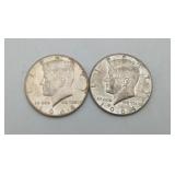2-1964 Kennedy Silver Half Dollar US Coins