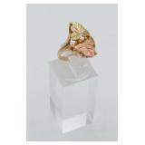 10K Yellow & Rose Gold Leaf Ring 4.1 grams