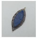 800 ? Silver Lapis Pendant Artisan Made
