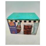 MIB Coca-Cola Glass Beer Mugs Coke Stein