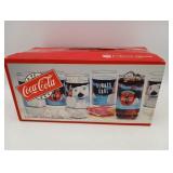 8 Pc Coca-Cola Cooler Glasses MIB Coke