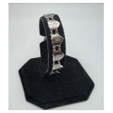 Sterling Silver Black Siam Link Bracelet