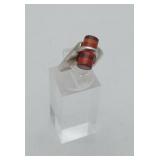 Sterling ? Baltic Amber Ring