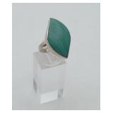 Sterling Silver ? Malachite Ring