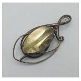 800 ? Silver Rare Yellow Baltic Amber Pendant