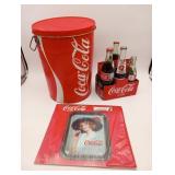 Coke Tin Calendar & Bottles