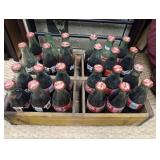 Wooden Coca-Cola Crate & 8 Oz Bottles