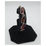 Sterling ? Baltic Amber Link Bracelet