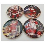 Franklin Mint Coca-Cola Porcelain Santa Plates