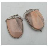 Lot of 2 Jasper Silver Pendants
