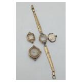 Elgin Ladies Wrist Watches 1940's Gold Color