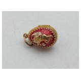 Best Pysanky Red  Enamel Locket Pendant Charm