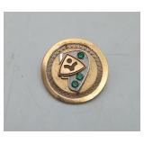 Gold FILLED Service Pin with Gemstones