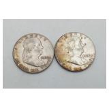 2-1960 Ben Franklin Silver 50 Cent Half Dollar