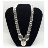 Sterling CJ Navajo Pillow Beads Necklace 50grams