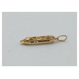 14k Gold Charm Star Princess Ship 3.5 grams