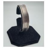 Sterling Silver Rope Detail Cuff Bracelet 21.8 grm