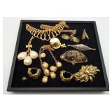 Gold Costume Jewelry Seashell Bracelet Pins & MORE