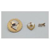 Gold Filled Heart Locket & CZ Pendant