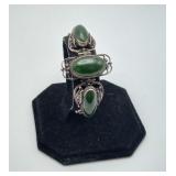 Jade & Silver Filigree Bracelet