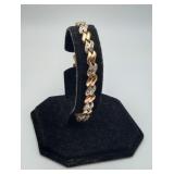 Gold Over Sterling Silver CZ Bracelet