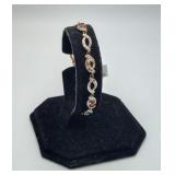 18k Gold over Sterling Silver Gemstone Bracelet