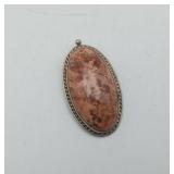 Asteroid Jasper Silver Bezel Set Brooch Pendant