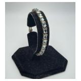Sterling Silver Blue Topaz Color Gemstone Bracelet