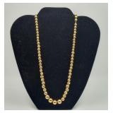 14k Gold Bead Necklace SEE NOTES 10.9 TW