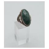 Moss Agate Green Stone Ring