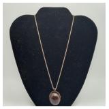 Sterling Silver Chain & Buckeye Chestnut Pendant