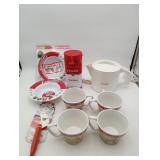 Campbell's Can Opener Mugs Plates Hot Soup Pot