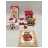 Campbell's Soup Salt Pepper Spoon Rest LOT