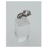 Sterling Silver Fancy CZ Dinner Ring