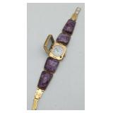 Russian Chaika Peek-a-Boo Porcelain Stone Watch