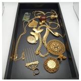 Monet & Other Gold Tone Costume Jewelry LOT