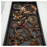 Chinese Carved Pendant & Tribal Jewelry LOT