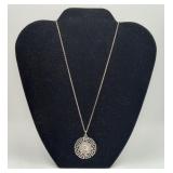 Ancient Grecian Coin 900 Silver Setting Necklace