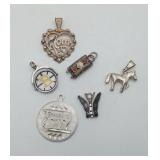 LOT Sterling Silver Charms Horse Mom Butterfly