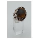 Sterling Silver Tiger Eye Custom Men's Ring 20gTw