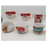 2000 Campbell's Kids Soup Bowls And Mugs