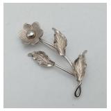 Celart Sterling Silver MCM Flower Brooch Jewelry
