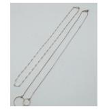 2 Sterling Silver Necklaces 5.8 grams